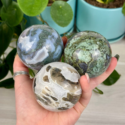 Incredible Moss Agate Sphere