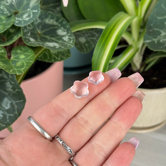 Mini AAA Mozambique Rose Quartz Puffy Star