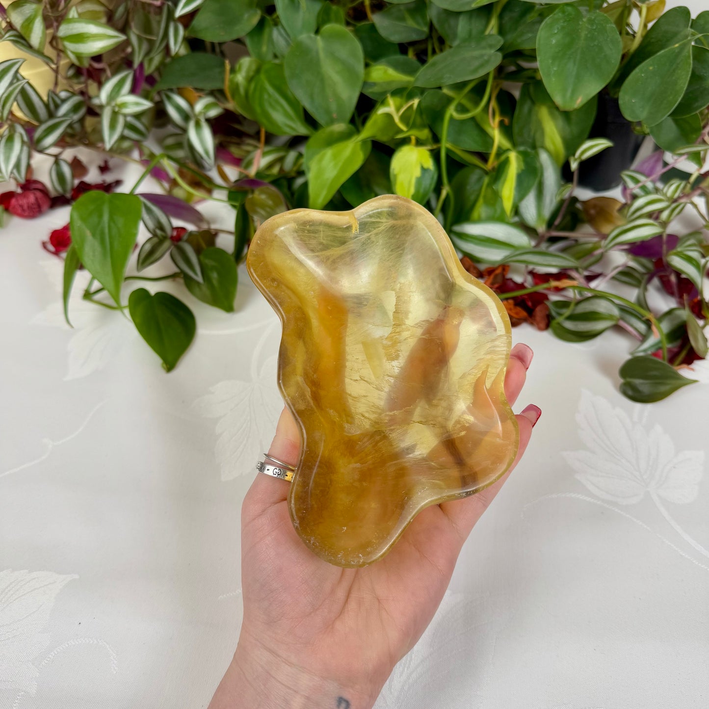 Yellow Fluorite Dish