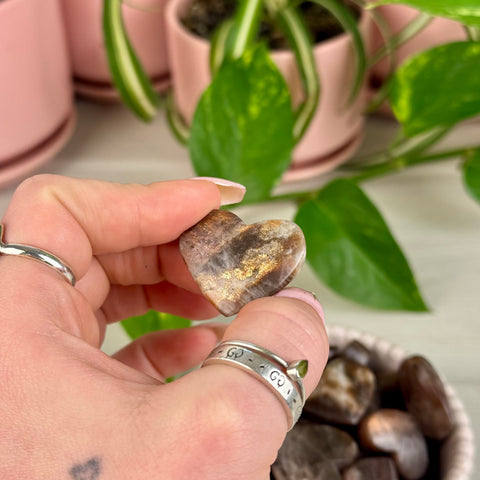 Red Sunstone Love Heart