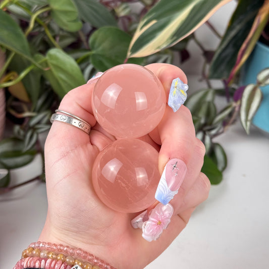 Peach Rose Quartz Sphere