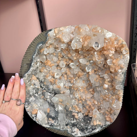 Insane Apophyllite & Peach Stilbite Cave