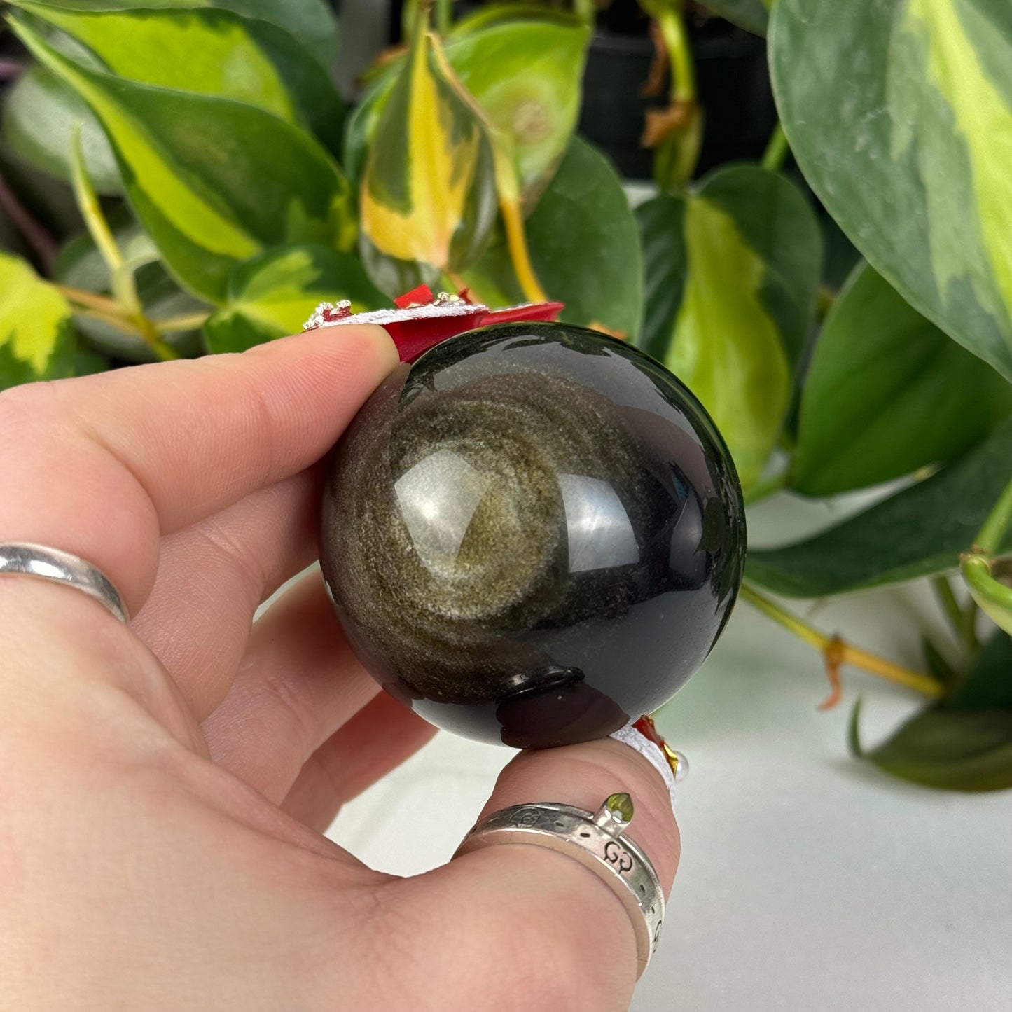 Gold Sheen Obsidian Sphere