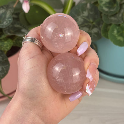 Star Rose Quartz Sphere