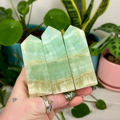 Pistachio Calcite Tower