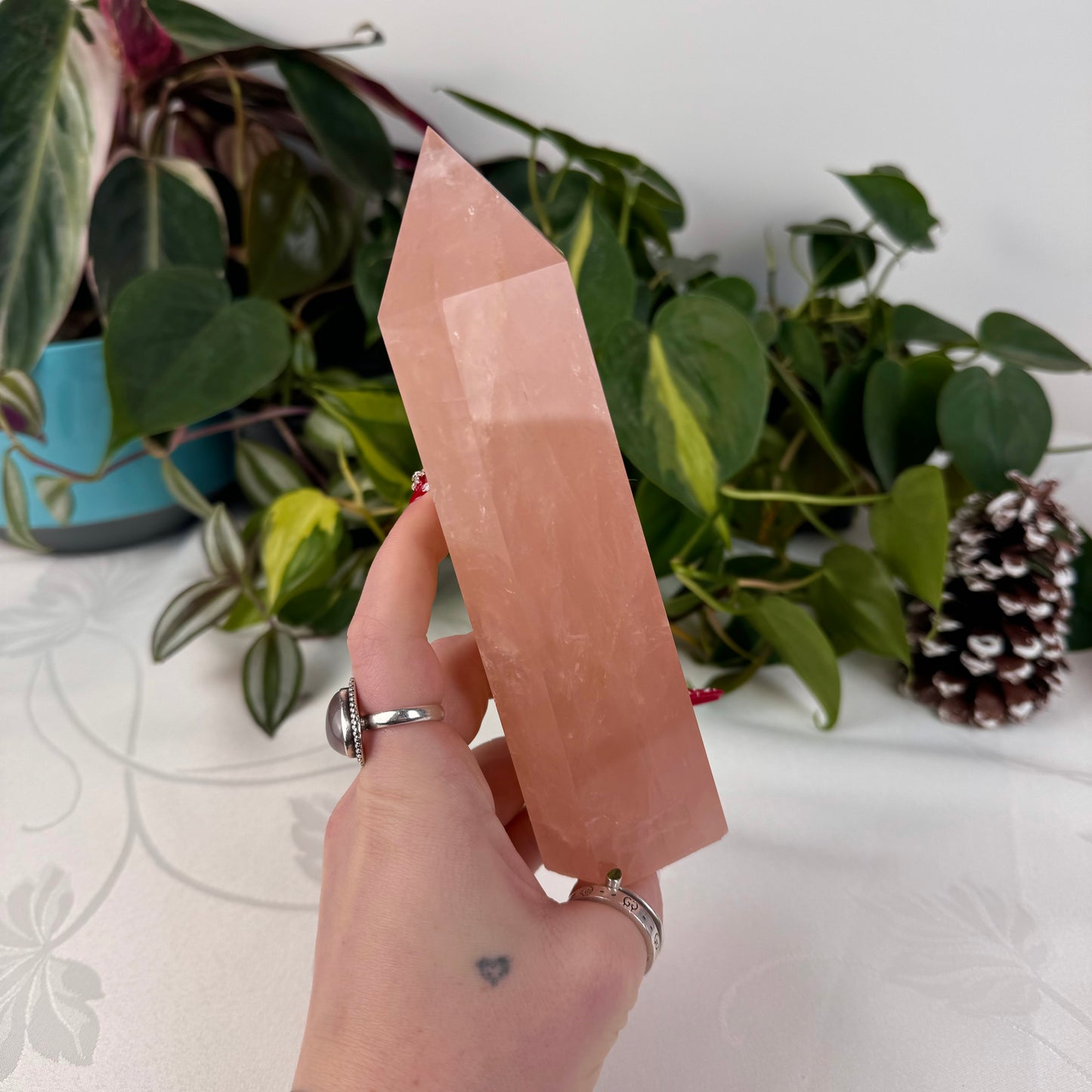 XL Rose Quartz Tower