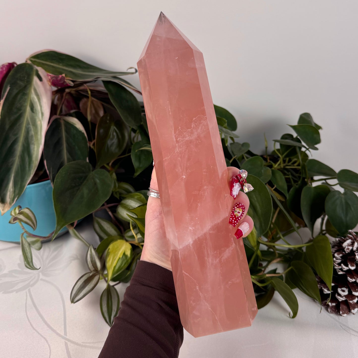 XL Rose Quartz Tower