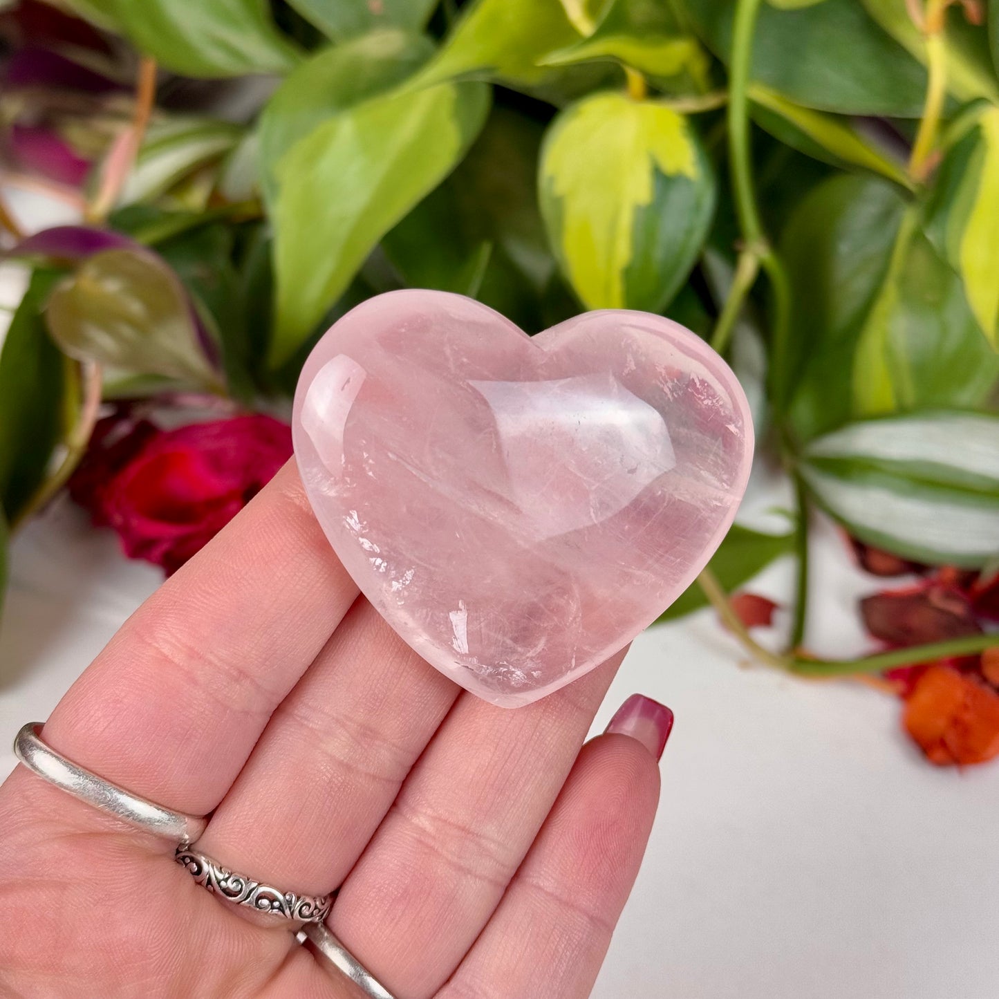 Jelly Rose Quartz Love Heart