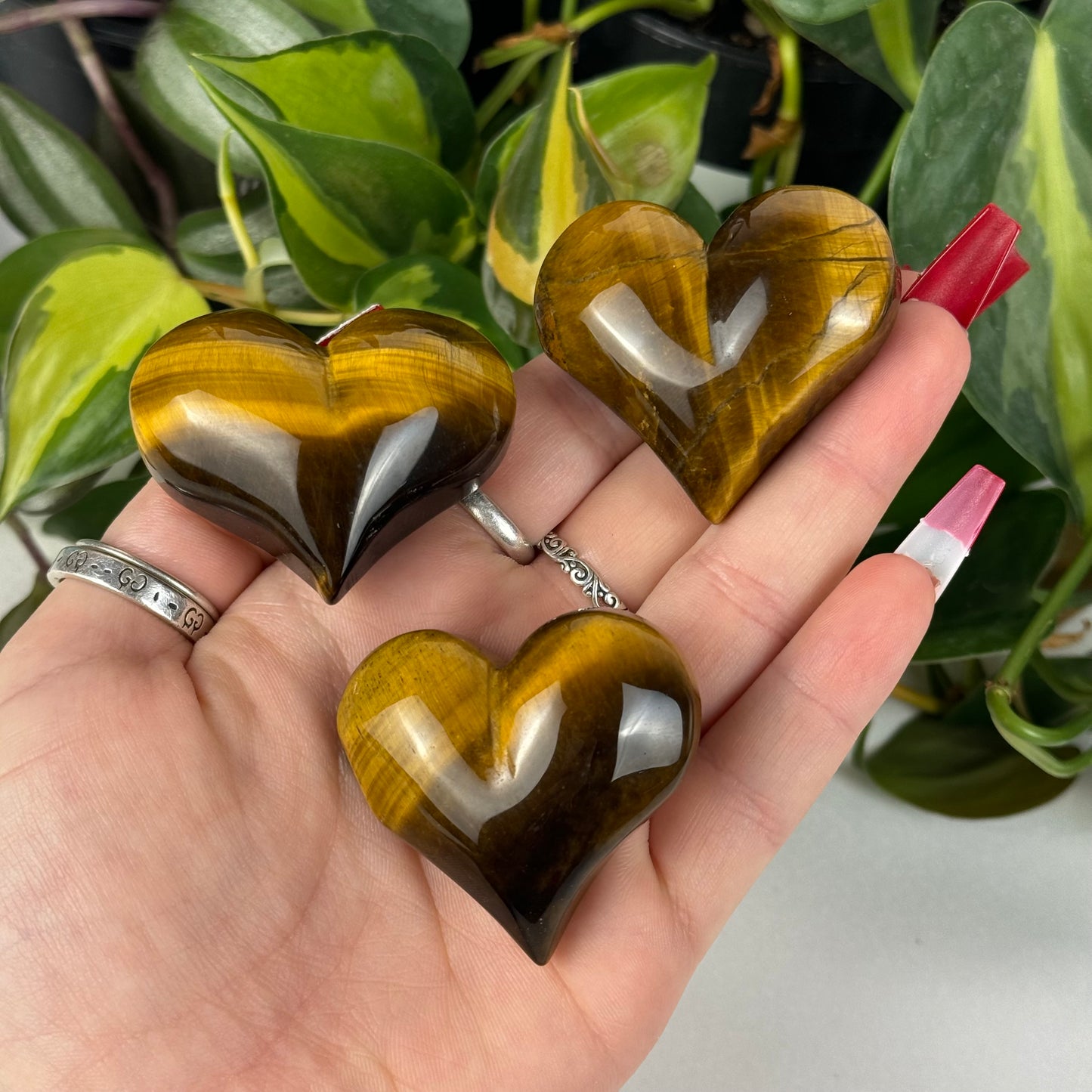 High Flash Tiger's Eye Love Heart