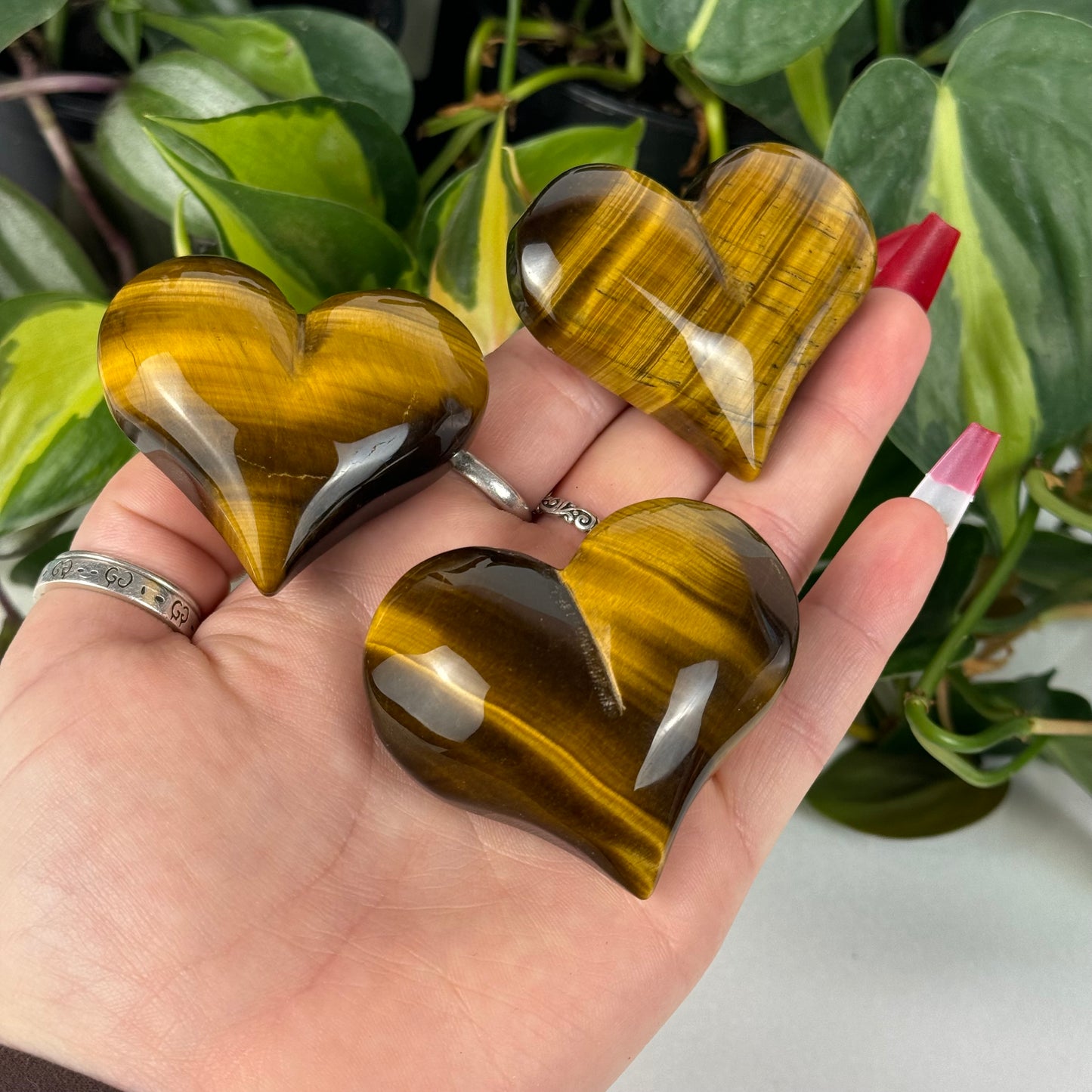 High Flash Tiger's Eye Love Heart