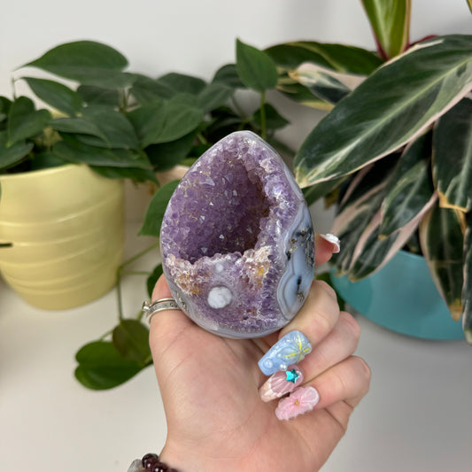 Druzy Agate Egg - B1