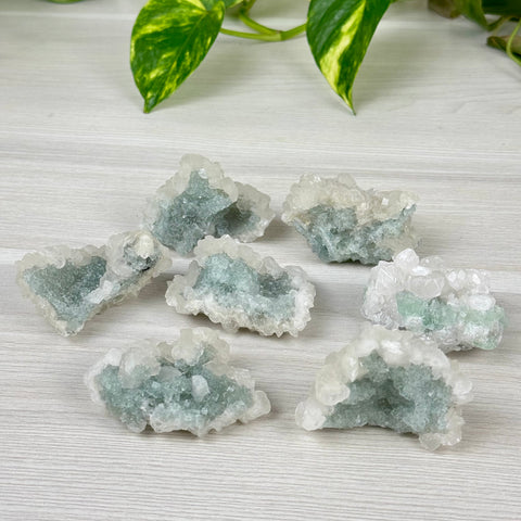 Minty Green Fluorite with Pink Calcite