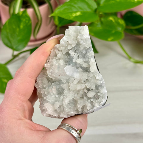Sparkling White Chalcedony With Apophyllite