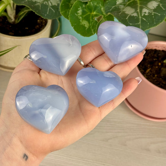 Turkish Blue Chalcedony Love Heart