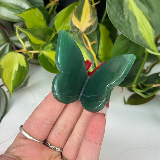 Imperfect Green Jade 3D Butterfly