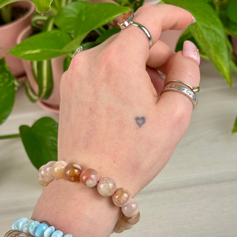 Cherry Blossom Agate Bracelet