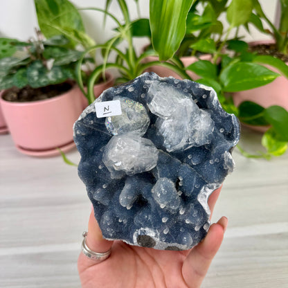 Deep Blue Chalcedony With Apophyllite