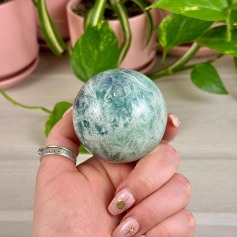Feather Fluorite Sphere