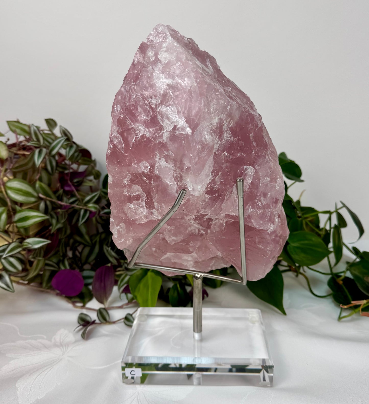 Lavender Rose Quartz Statement Piece - C