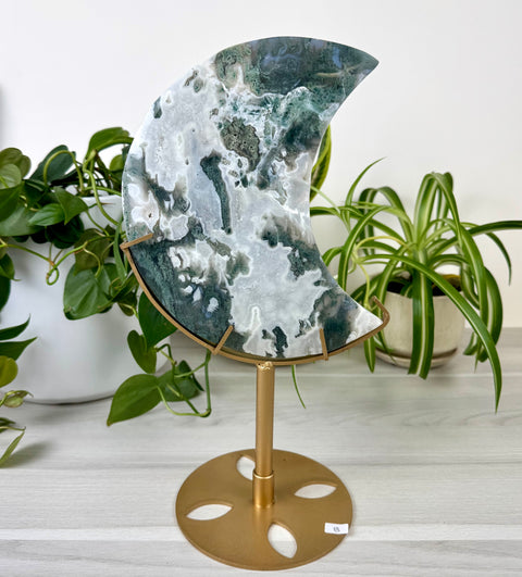 Statement Moss Agate Moon