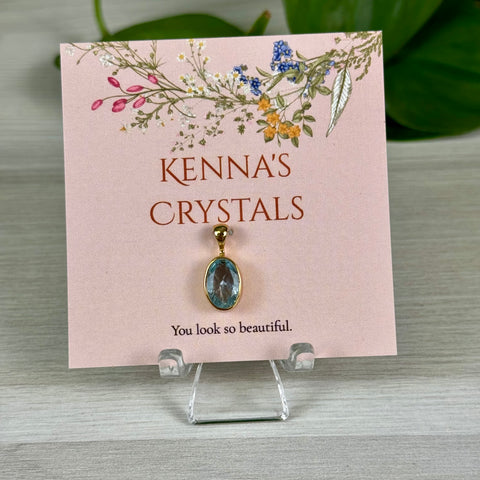 Gold Vermeil Aquamarine Pendant