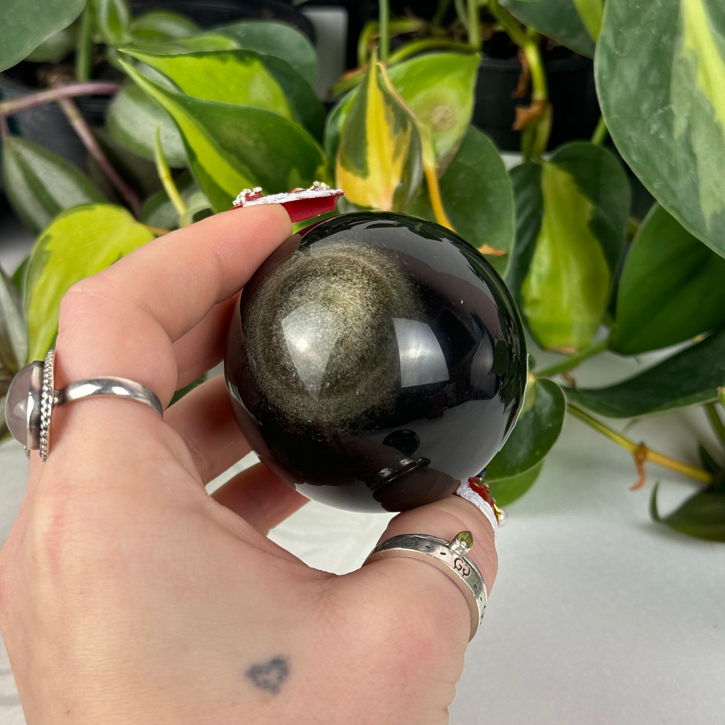 Gold Sheen Obsidian Sphere