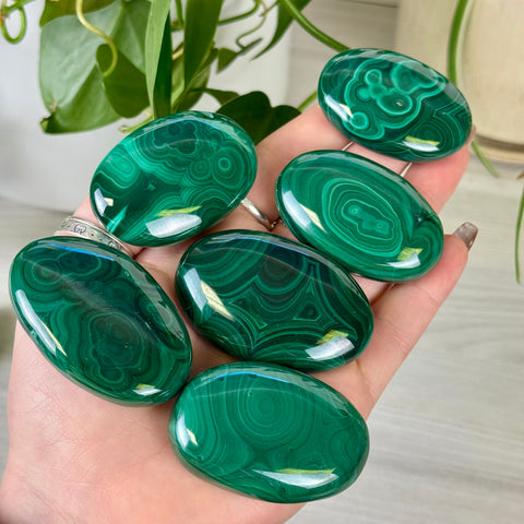Malachite Palm Stone
