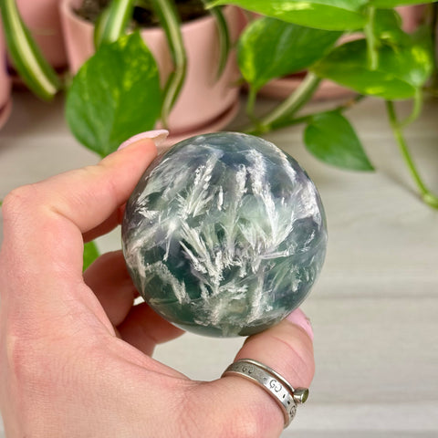 Feather Fluorite Sphere