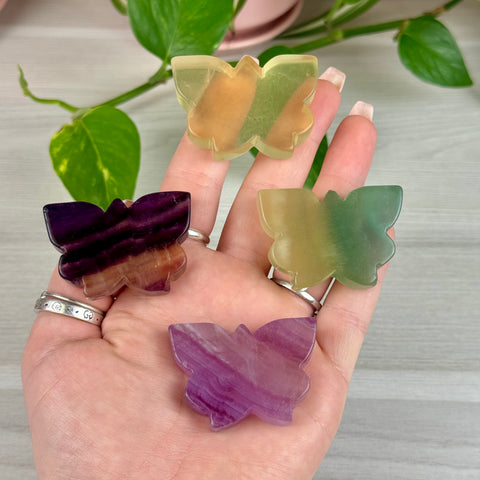 Candy Fluorite Crystal Butterfly