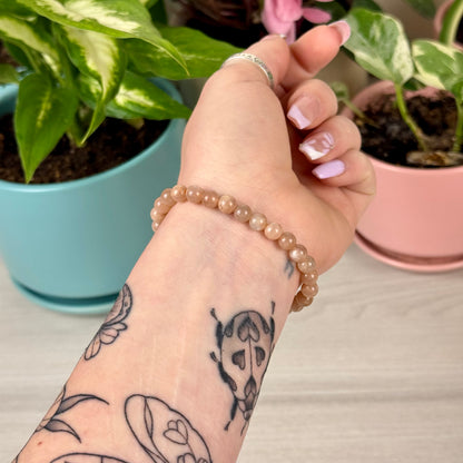 Peach Moonstone Bracelet