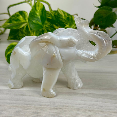 Statement Druzy Agate Elephant - Fiona