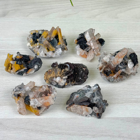 Hematite Roses With Harlequin Quartz Specimen