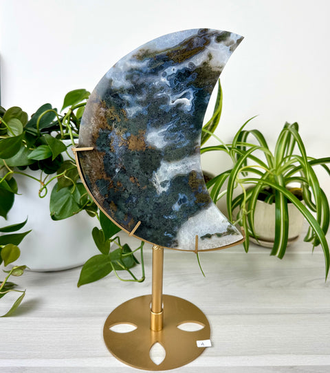 Statement Moss Agate Moon