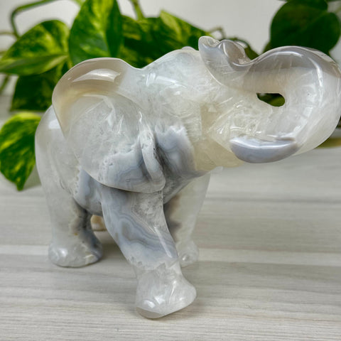 Statement Druzy Agate Elephant - Ellie