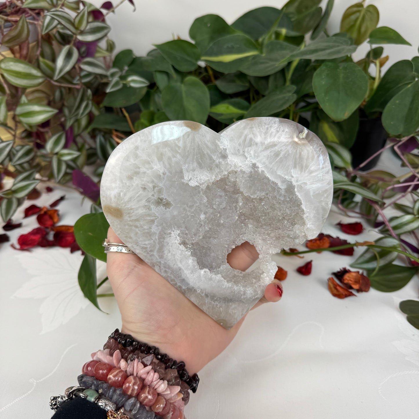 Druzy Agate Love Heart