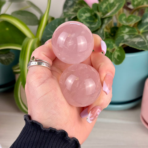 Mozambique Rose Quartz Sphere
