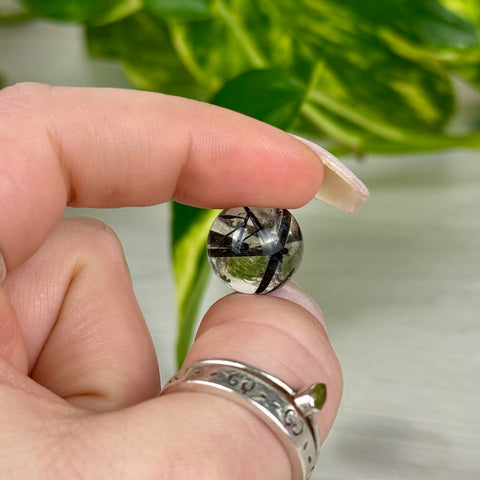 Mini AAA Tourmaline In Quartz Sphere