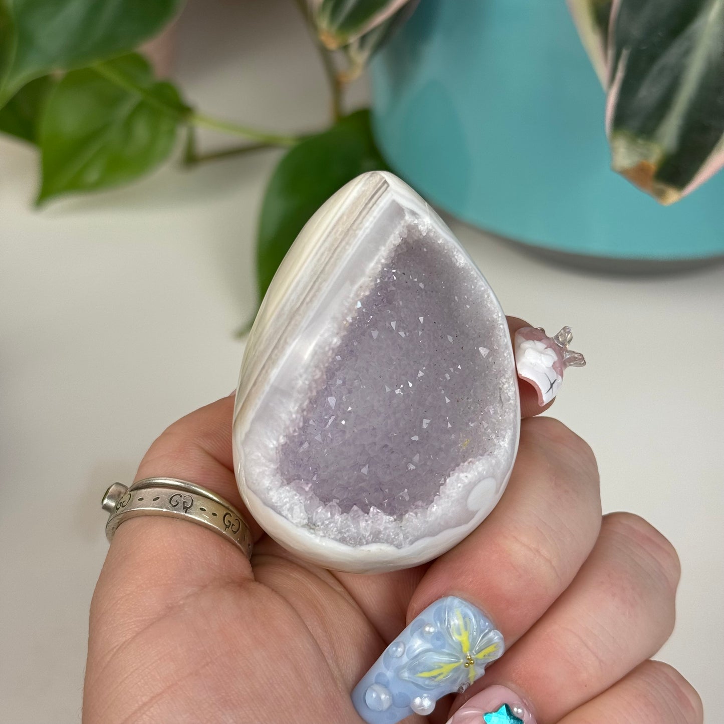 Druzy Agate Egg - Y1