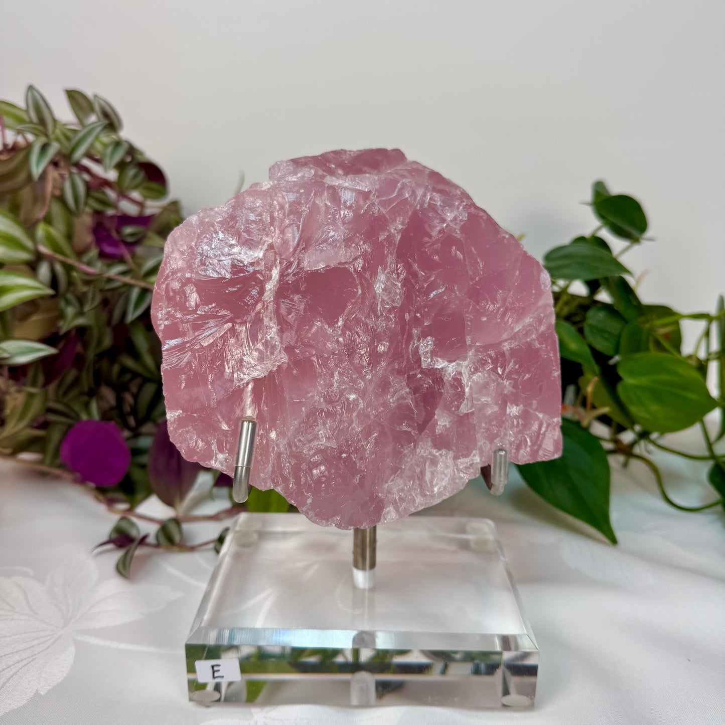 Lavender Rose Quartz Statement Piece - E