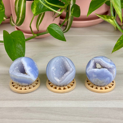 Druzy Blue Lace Agate Sphere