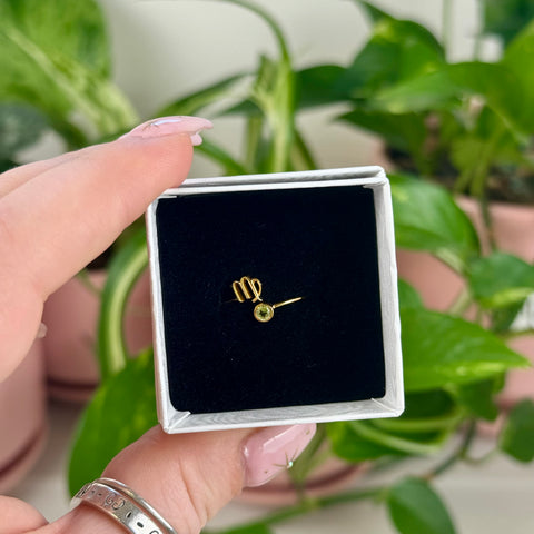 Gold Vermeil Adjustable Zodiac Ring