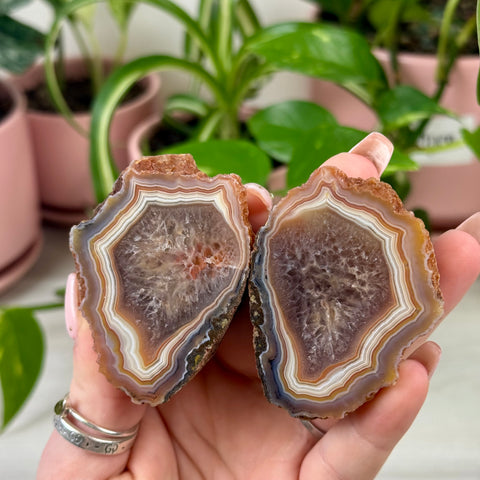 Perfect Malawi Agate Pair