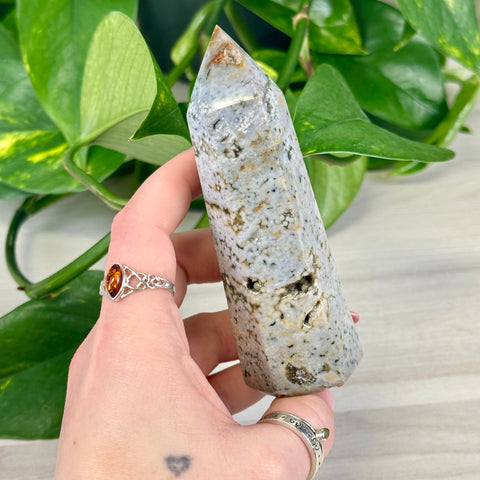 Sea Jasper Tower 22 1 - Kenna's Crystals from TikTok