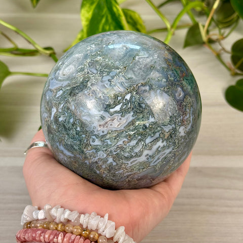 Incredible Moss Agate Sphere