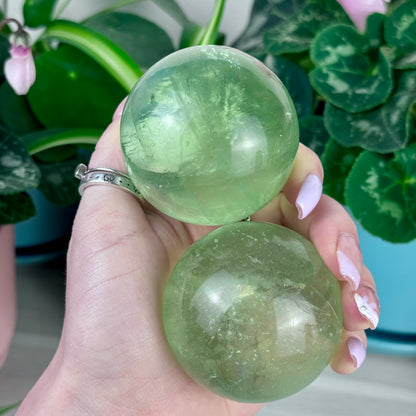 Green Grape Fluorite Sphere