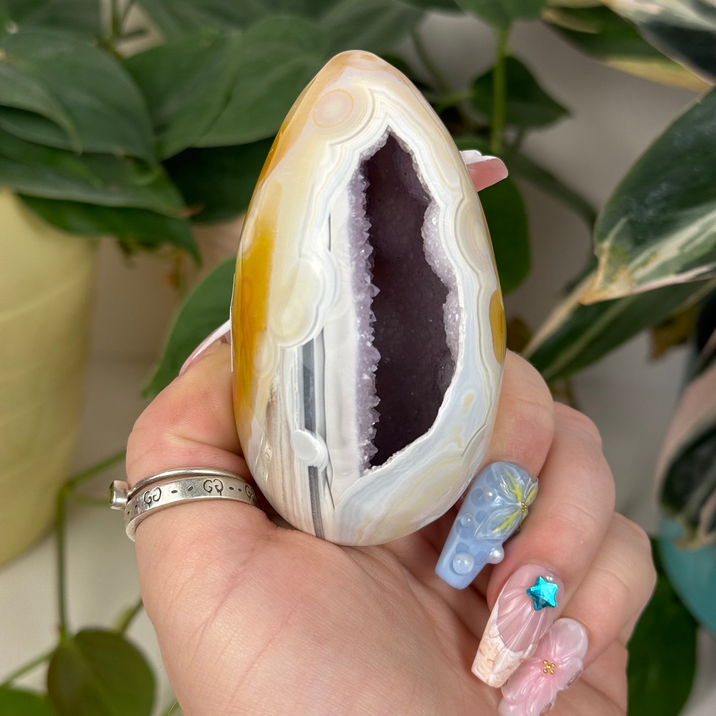 Druzy Agate Egg - K1