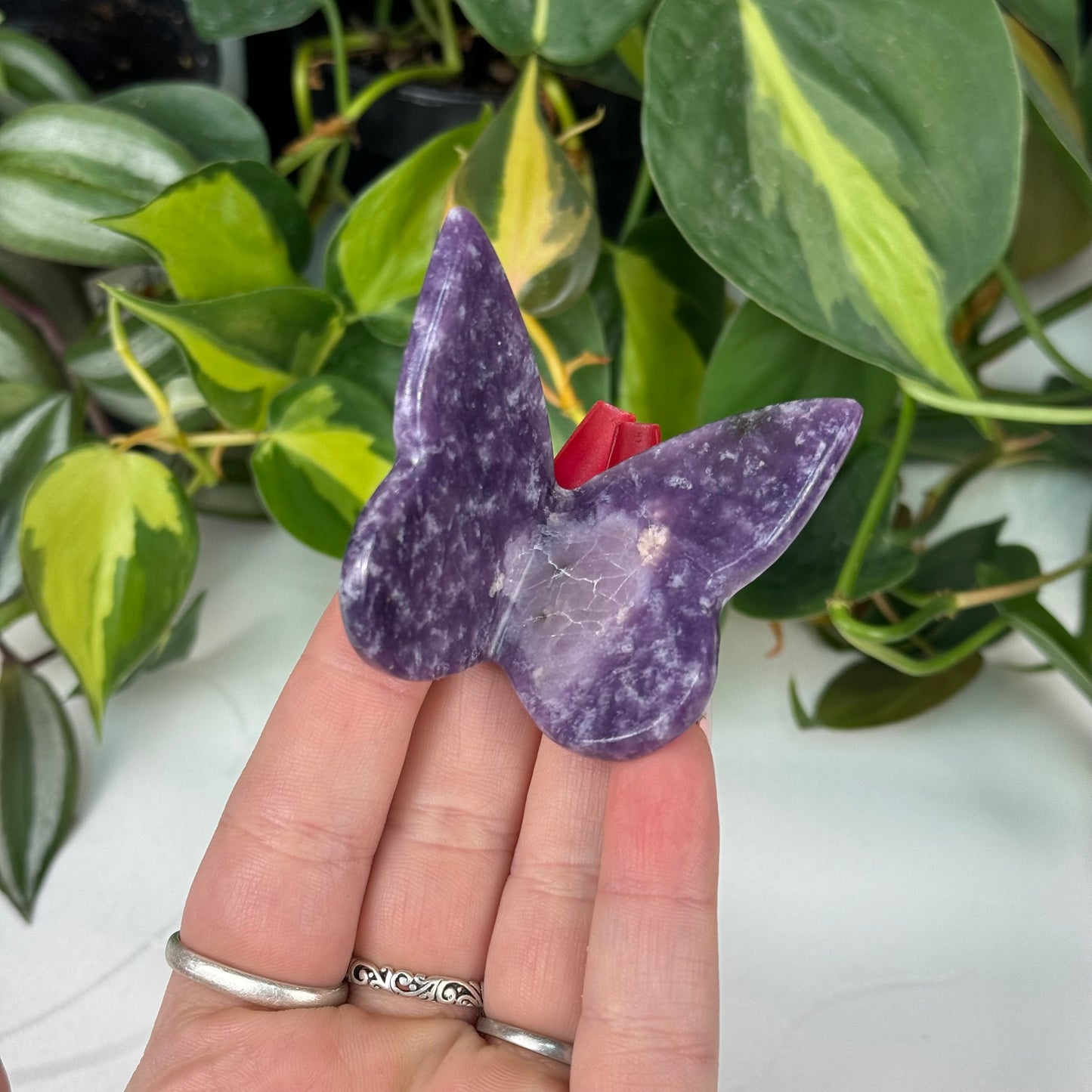 Imperfect Lepidolite 3D Butterfly