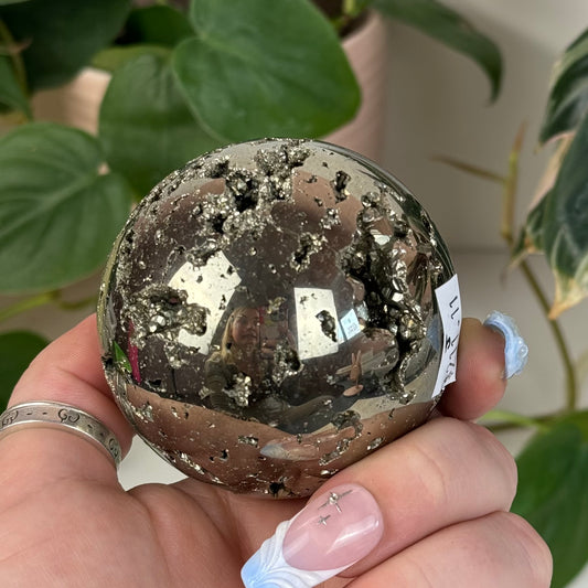 Cubic Pyrite Sphere - J