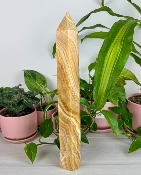 XL Orange Calcite Tower