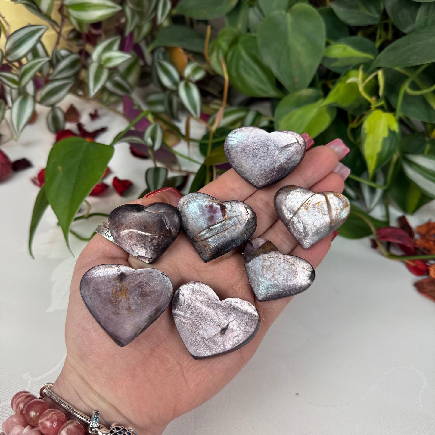 Lepidolite Love Heart